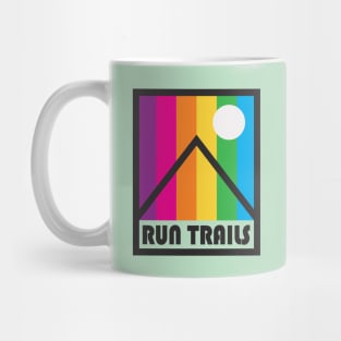 Run Trails Retro Vintage Rainbow Mountains Mug